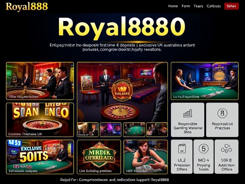Royal888.com is your premier destination for real-money online gambling with a wide range of casino games, exclusive bonuses, and 24/7 mobile access. Discover expert reviews, Australian and UK-friendly options, and immersive live gaming experiences.